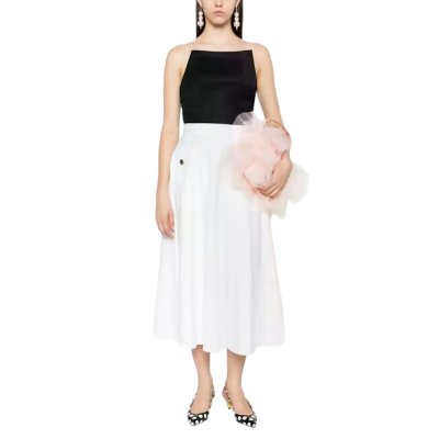 THE CHAIN-DETAIL MIDI SKIRT